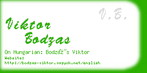 viktor bodzas business card